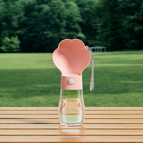 Portable Dog Water Bottle with Foldable Bowl