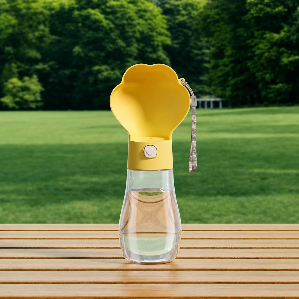 Portable Dog Water Bottle with Foldable Bowl