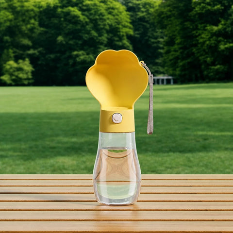 Portable Dog Water Bottle with Foldable Bowl