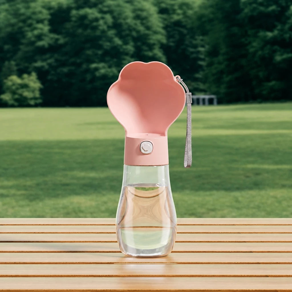 Portable Dog Water Bottle with Foldable Bowl