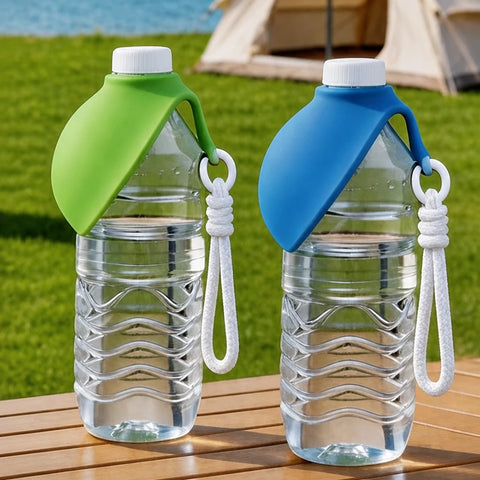 Portable Foldable Dog Water Bottle with Silicone Bowl