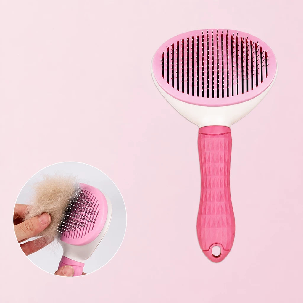 Self-Cleaning Pet Brush for Dogs & Cats