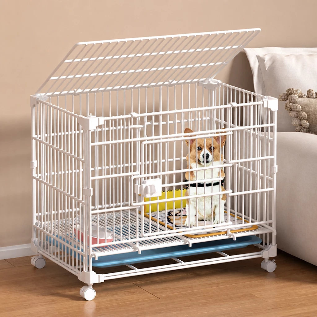 Stackable Resin Pet Crate with Integrated Tray
