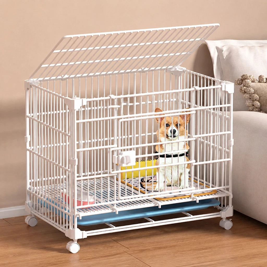 Stackable Resin Pet Crate with Integrated Tray