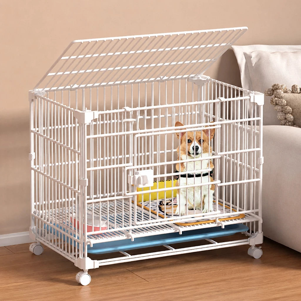 Stackable Resin Pet Crate with Integrated Tray