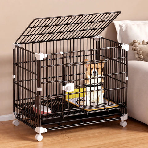 Stackable Resin Pet Crate with Integrated Tray