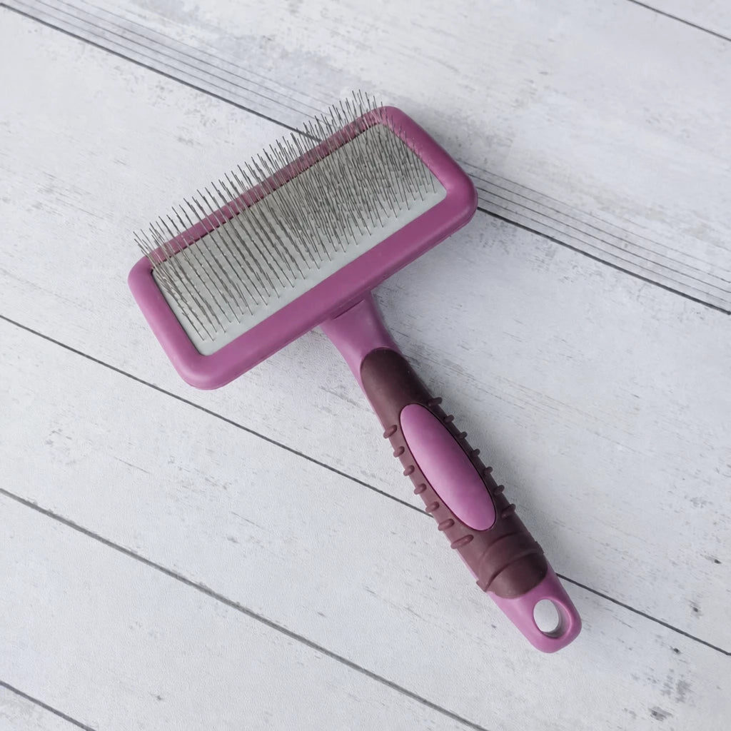 Dog & Cat Grooming Pin Brush for Loose Fur & Tangles