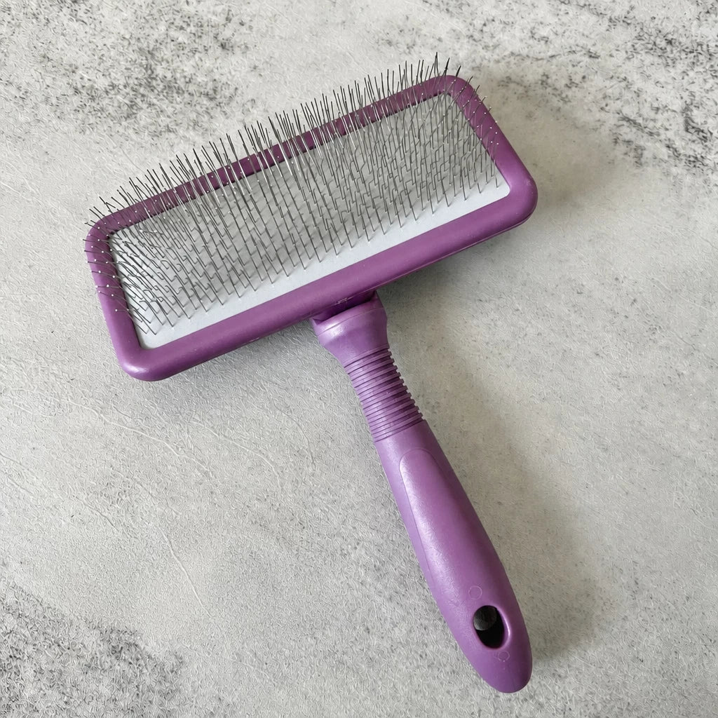 Dog & Cat Grooming Pin Brush for Loose Fur & Tangles