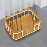 Elevated Solid Wood Pet Bed for Cats and Small Dogs