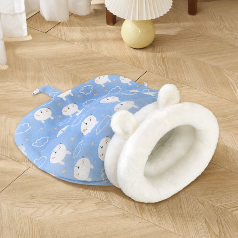 Covered Pet Tent Bed with Tunnel Opening p-05968
