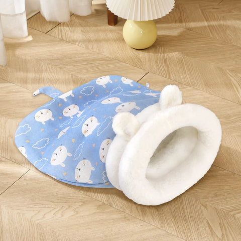 Covered Pet Tent Bed with Tunnel Opening p-05968