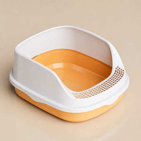 Semi-Enclosed Cat Litter Box with High Sides p-05678