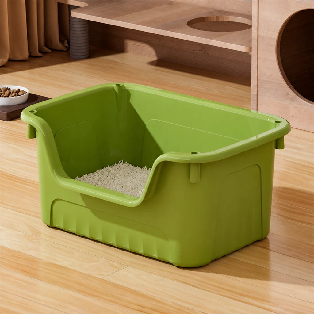 Jumbo Plastic Cat Litter Box with High Sides p-05679