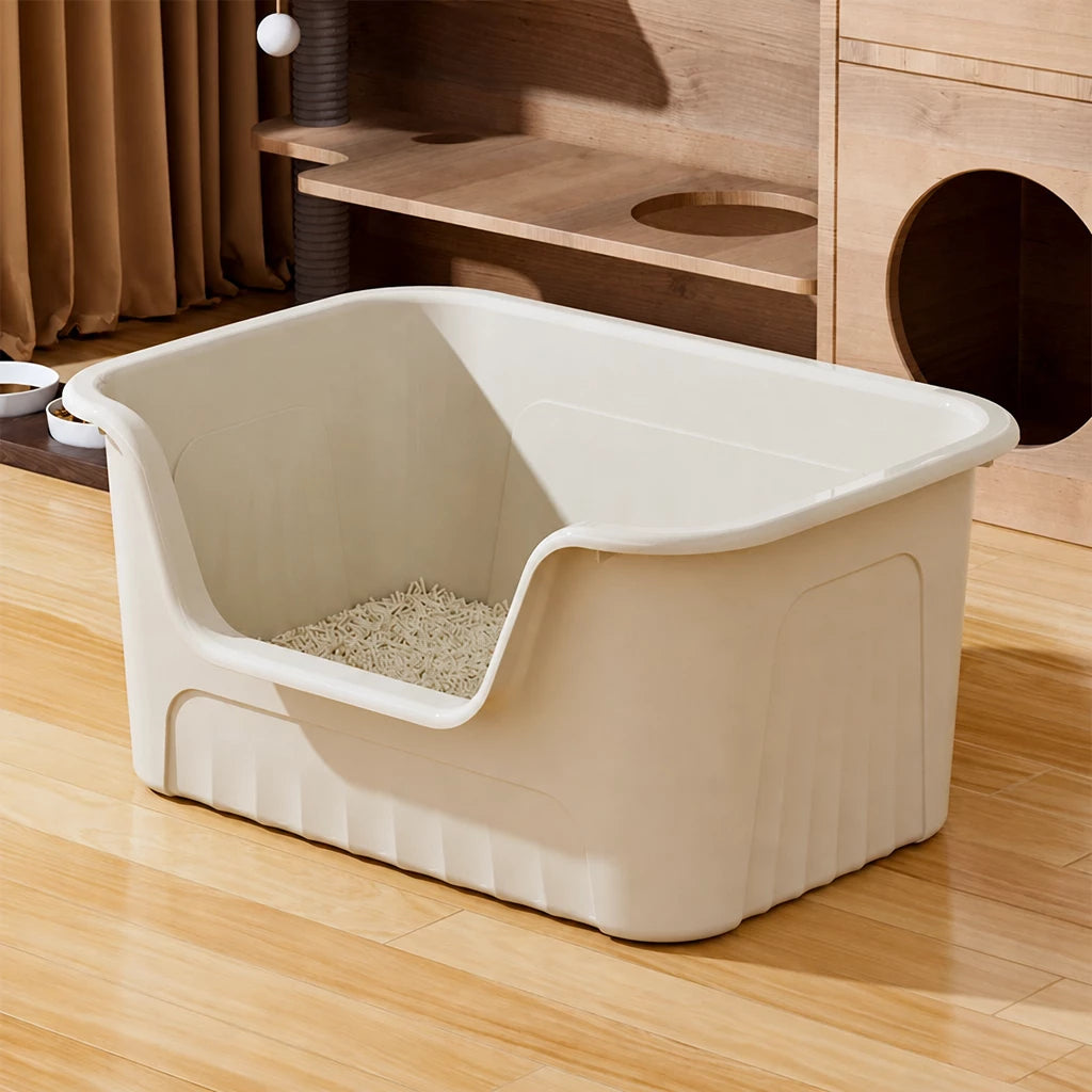 Jumbo Plastic Cat Litter Box with High Sides p-05679