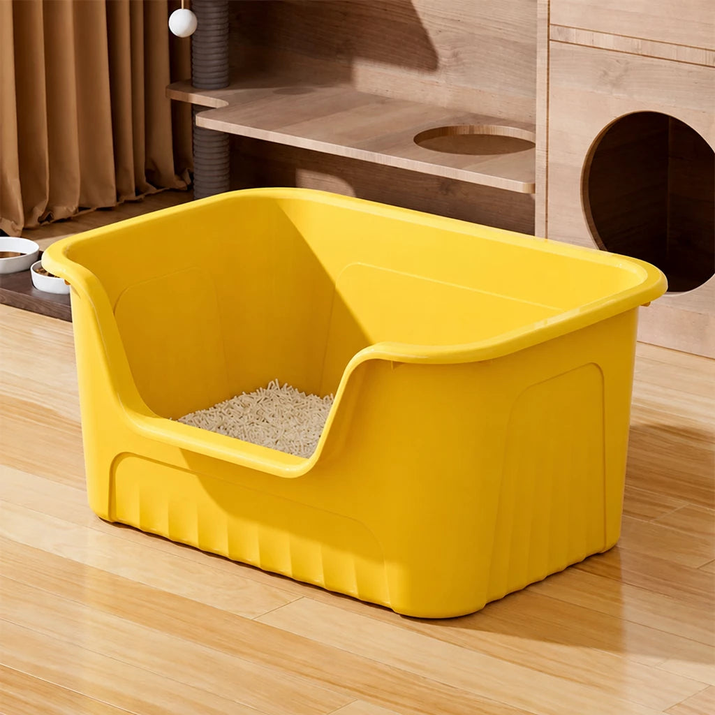 Jumbo Plastic Cat Litter Box with High Sides p-05679