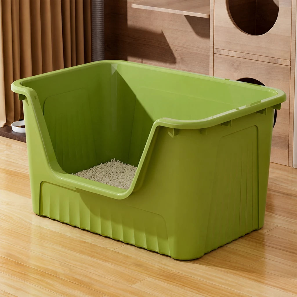 Jumbo Plastic Cat Litter Box with High Sides p-05679