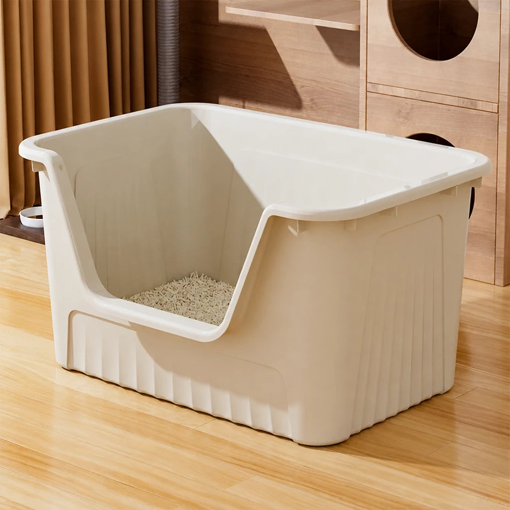 Jumbo Plastic Cat Litter Box with High Sides p-05679