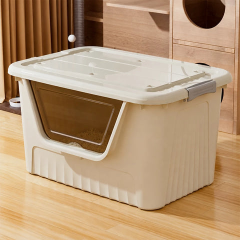 Jumbo Plastic Cat Litter Box with High Sides p-05679