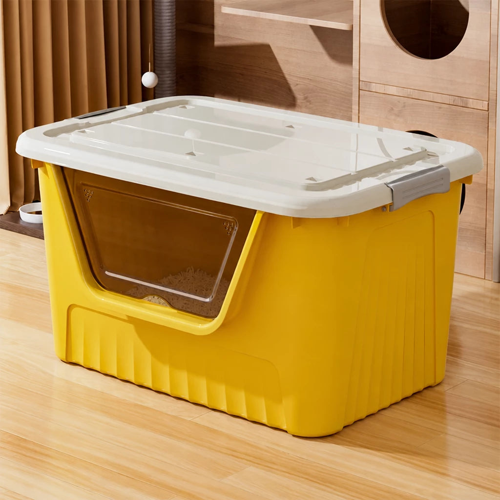 Jumbo Plastic Cat Litter Box with High Sides p-05679