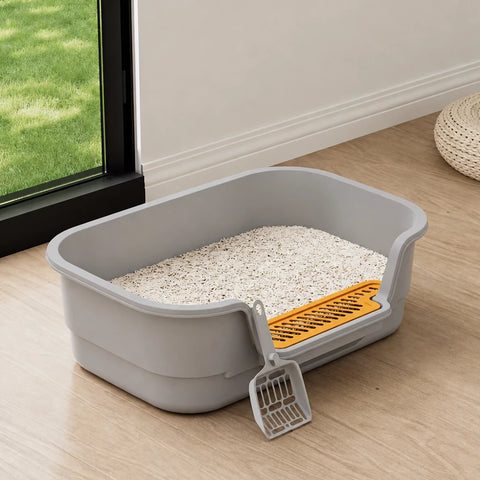 High-Sided Open Cat Litter Box p-05713
