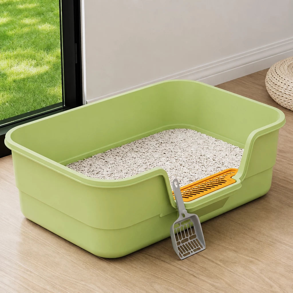 High-Sided Open Cat Litter Box p-05713