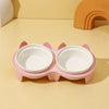Elevated Double Ceramic Pet Bowls with Stand