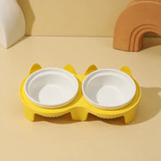 Elevated Double Ceramic Pet Bowls with Stand