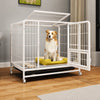Reinforced Metal Dog Crate with Integrated Toilet Area