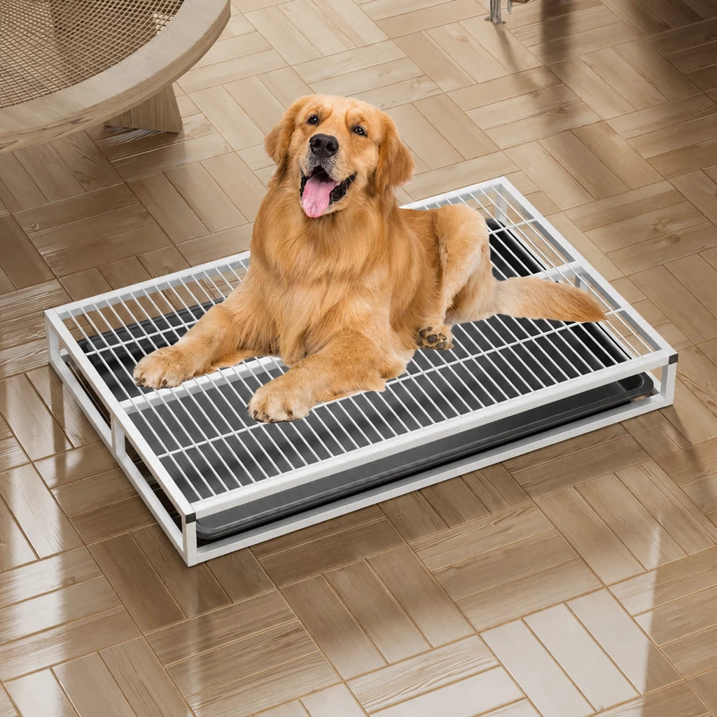 Drawer-Style Dog Potty Tray