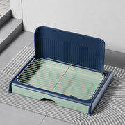Dog Potty Tray with Back Panel, Wire Grid & Drawer