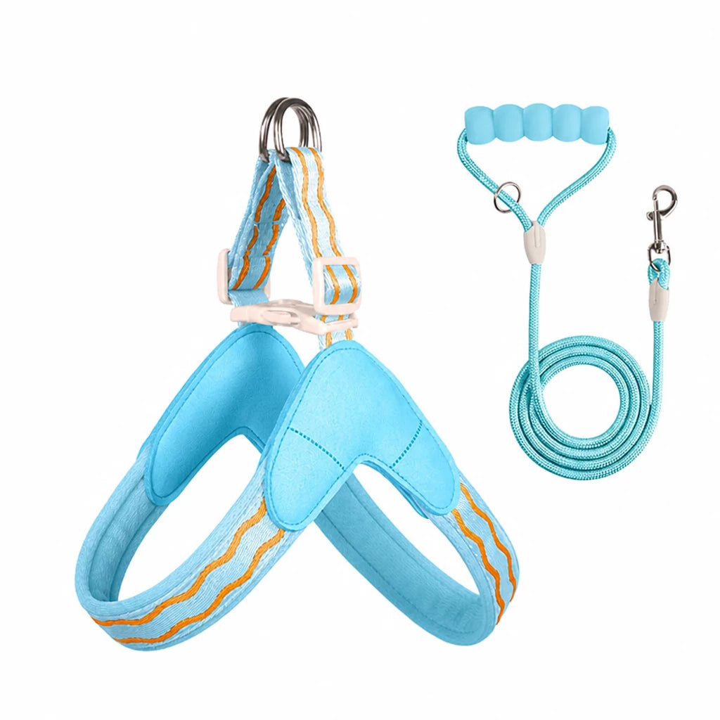 Y-Shaped Nylon Dog Harness and Leash for Small to Medium Dogs