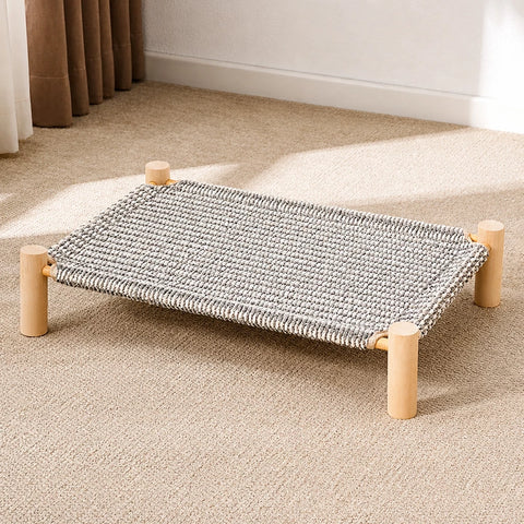 Washable Hammock-Style Cat Bed with Scratch Pad