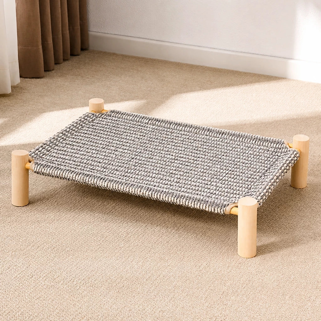 Washable Hammock-Style Cat Bed with Scratch Pad