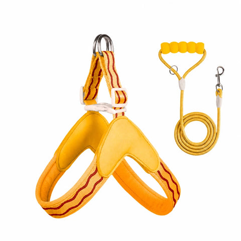 Y-Shaped Nylon Dog Harness and Leash for Small to Medium Dogs
