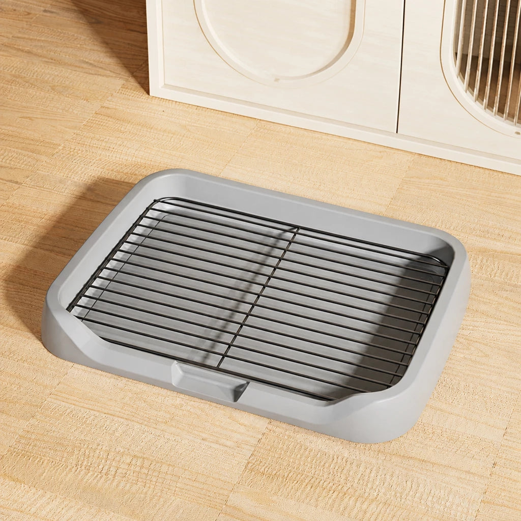 Elevated Dog Potty Tray with Steel Frame