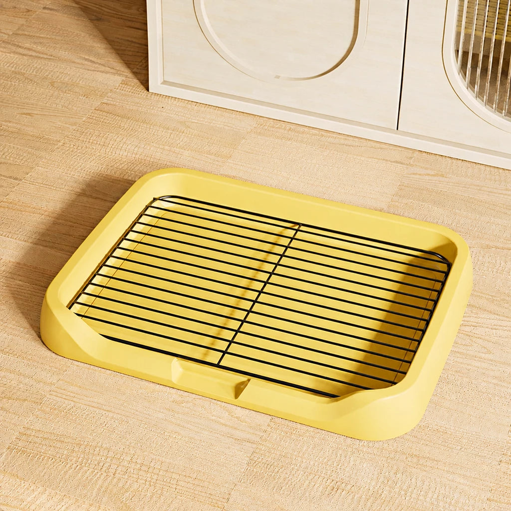 Elevated Dog Potty Tray with Steel Frame