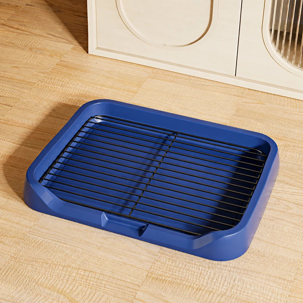 Elevated Dog Potty Tray with Steel Frame
