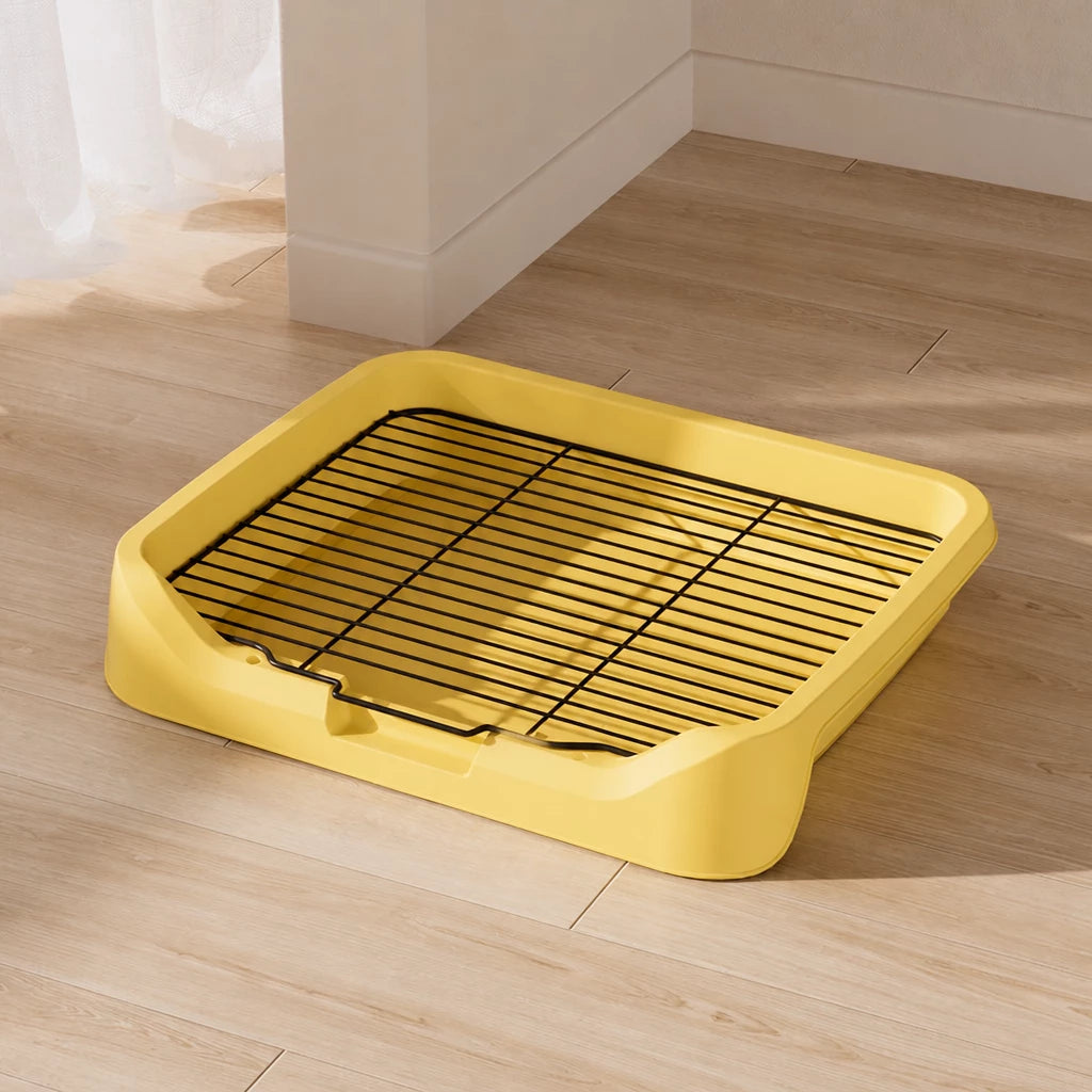 Elevated Dog Potty Tray with Steel Frame