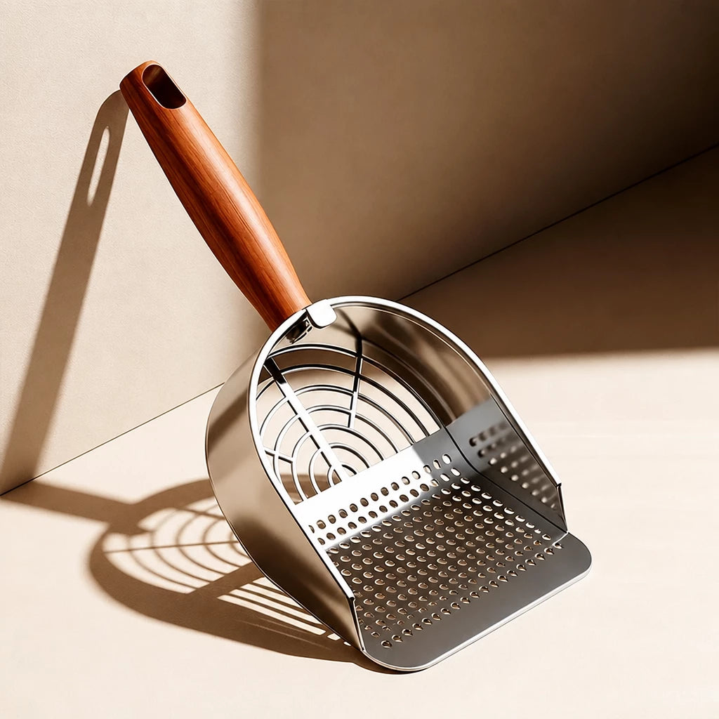 Large Metal Cat Litter Scoop with Fine Sifting Holes