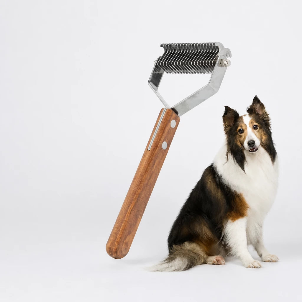 Double-Sided Dematting Comb for Dogs and Cats