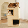 Square Sisal Cat Scratching Barrel with Integrated Bed