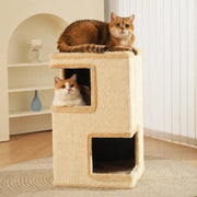Square Sisal Cat Scratching Barrel with Integrated Bed