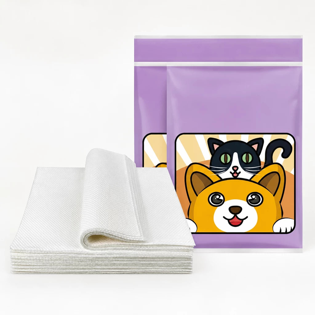Absorbent Pet Urine Cleanup Sheets for Dogs & Cats