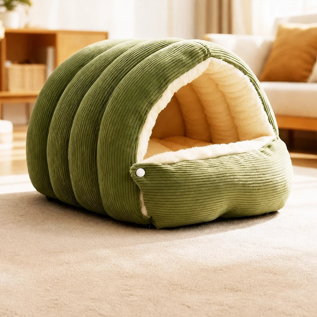 Removable, Washable Semi-Enclosed Bed for Cats & Dogs