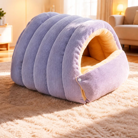Removable, Washable Semi-Enclosed Bed for Cats & Dogs