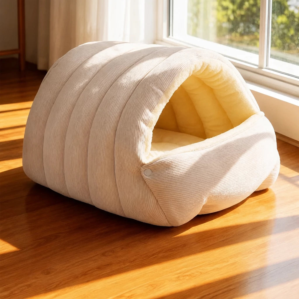 Removable, Washable Semi-Enclosed Bed for Cats & Dogs