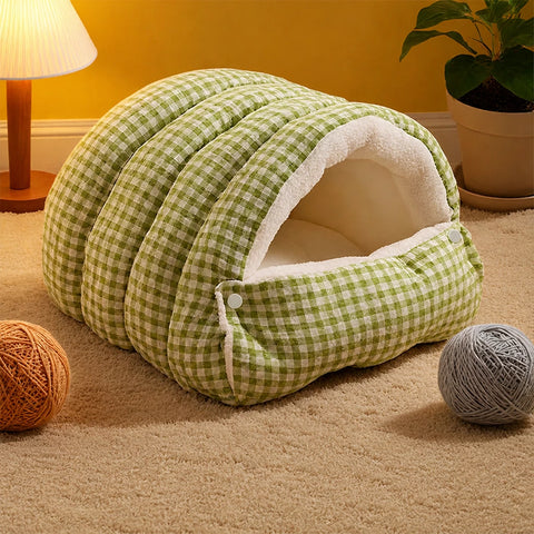 Removable, Washable Semi-Enclosed Bed for Cats & Dogs
