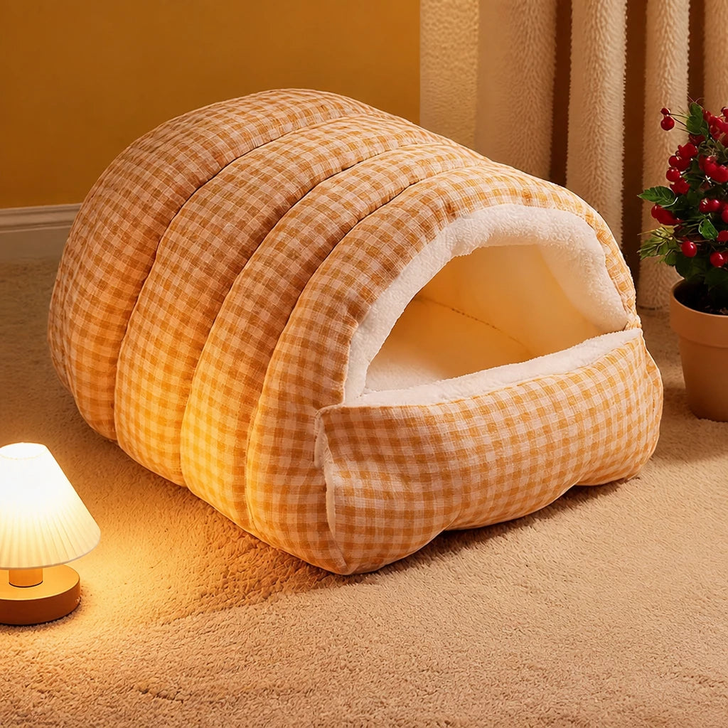 Removable, Washable Semi-Enclosed Bed for Cats & Dogs
