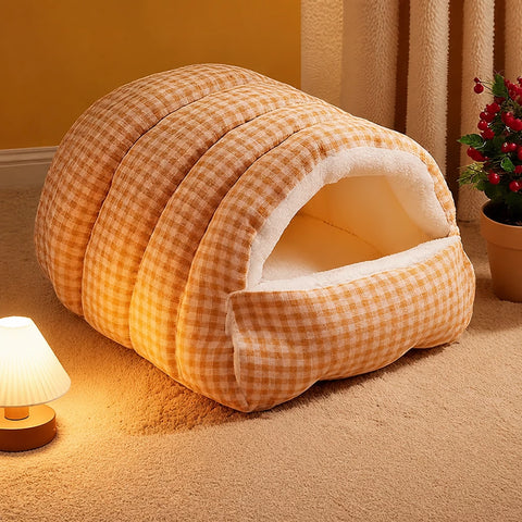 Removable, Washable Semi-Enclosed Bed for Cats & Dogs