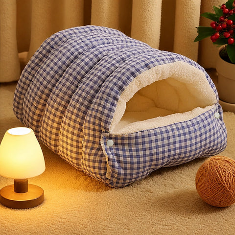 Removable, Washable Semi-Enclosed Bed for Cats & Dogs